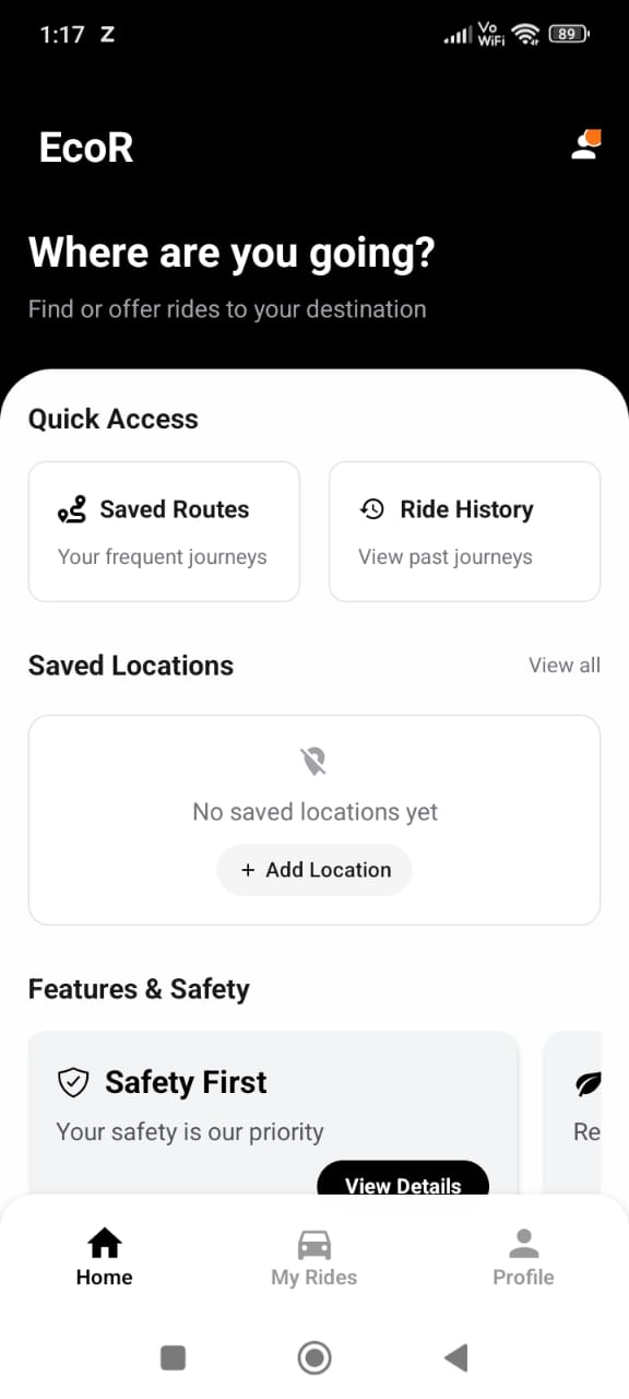 Carpooling App - Secondary